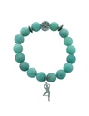 Bracelet Amazonite Perles rondes 10 mm Breloque Yoga Arbre 1