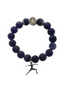 Bracelet Améthyste Perles rondes 10 mm Breloque Yoga Guerrier 1