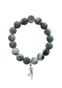 Bracelet Jaspe Rose Zébré Perles rondes 10 mm Breloque Yoga Arbre 1