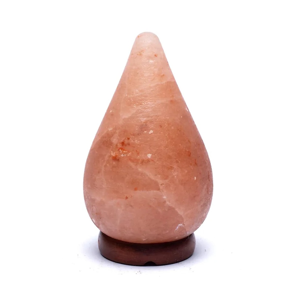 Lampe en cristal de sel forme de goutte avec câble et LED -- ±2000 g 0