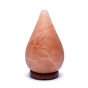 Lampe en cristal de sel forme de goutte avec câble et LED -- ±2000 g 0