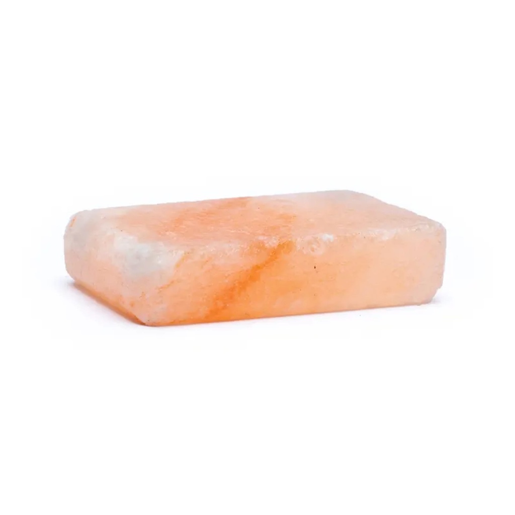 Pierre de massage en sel de l'Himalaya rectangulaire -- ±200-250g 0