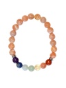 Bracelet 7 Chakras Pierre de soleil Perles rondes 8 mm 1