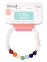 Bracelet 7 Chakras Pierre de lune Perles rondes 8 mm 2