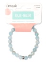 Bracelet Aigue-Marine Perles rondes 8 mm 2