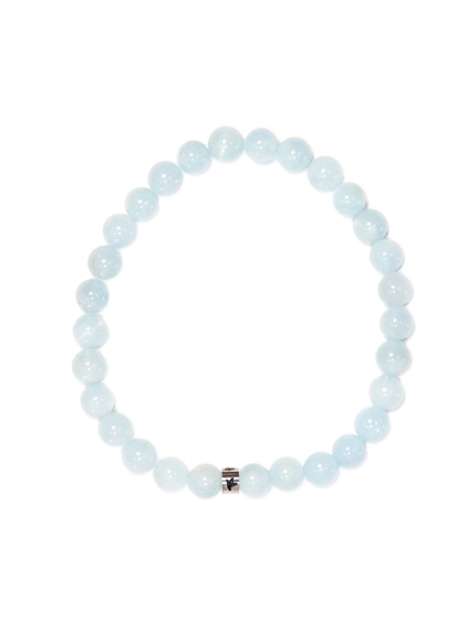 Bracelet Aigue-Marine Perles rondes 6 mm 1
