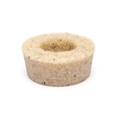 Bougeoir rond en cristal de roche -- 8,5x7,5x3,5cm 0