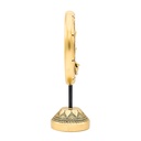 Déco Yoga meditation rond sur socle couleur or -- 15.5x8.5x24.5 cm 0