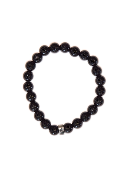 Bracelet Obsidienne Noire Perles rondes 8 mm 1