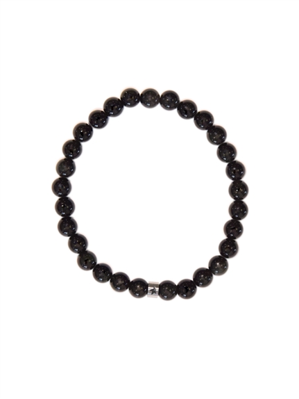 Bracelet Obsidienne Noire Perles rondes 6 mm 1