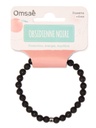 Bracelet Obsidienne Noire Perles rondes 6 mm 2