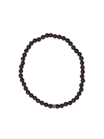 Bracelet Obsidienne Noire Perles rondes 4 mm 1