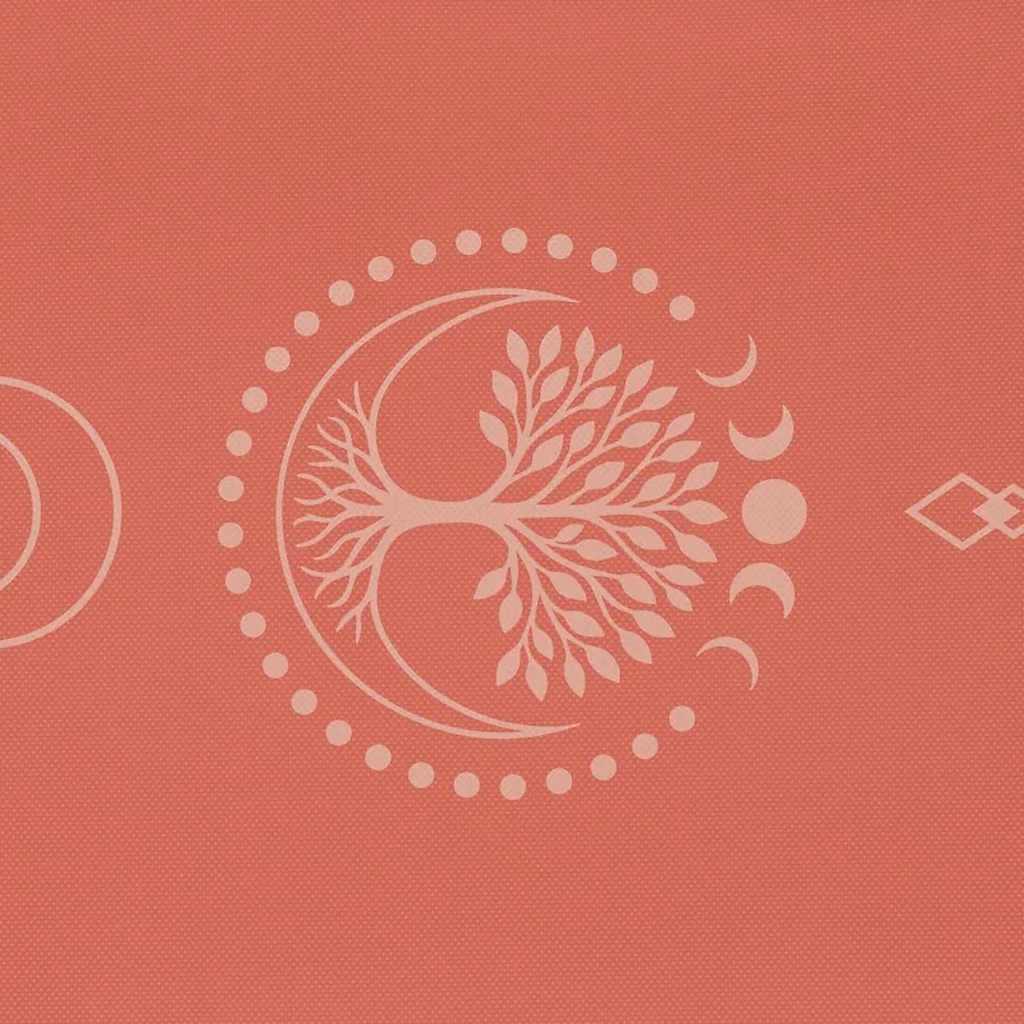 Yogi & Yogini Premium tapis de Yoga TPE Arbre de Vie mauve -- 950 g 0