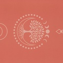 Yogi & Yogini Premium tapis de Yoga TPE Arbre de Vie mauve -- 950 g 0