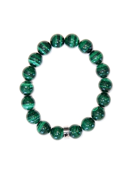 Bracelet Malachite Perles Rondes 10 mm 1
