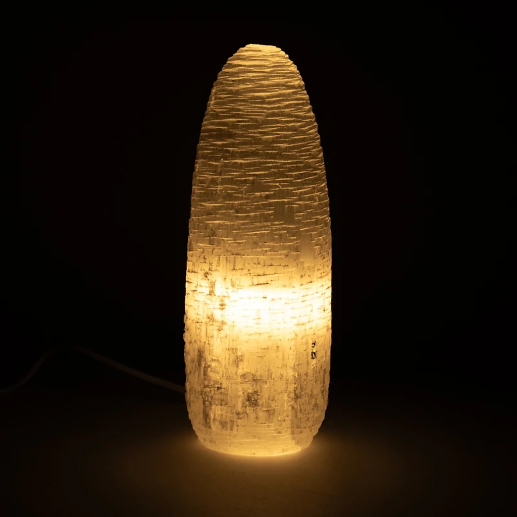 Lampe en sélénite neige -- ±30cm 2