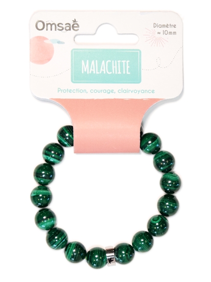Bracelet Malachite Perles Rondes 10 mm 2