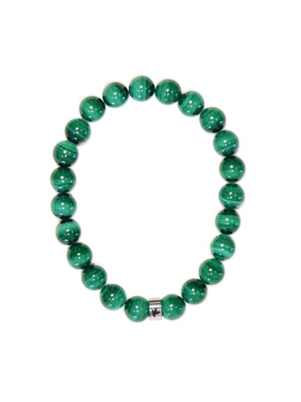 Bracelet Malachite Perles Rondes 8 mm 1