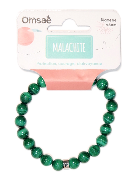 Bracelet Malachite Perles Rondes 8 mm 2