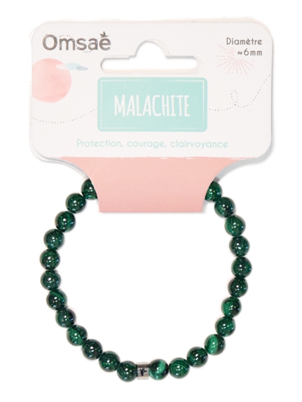 Bracelet Malachite Perles Rondes 6 mm 2