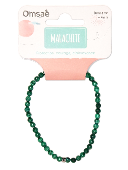 Bracelet Malachite Perles Rondes 4 mm 2