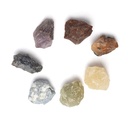 Set de 7 pierres des chakra dans un sac en coton -- 291g 0