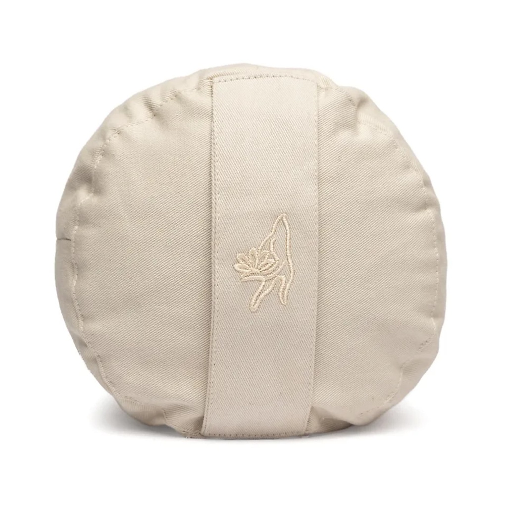 Coussin de méditation bolster beige coton bio (OCS) -- 60x16 cm; 2300 g 0