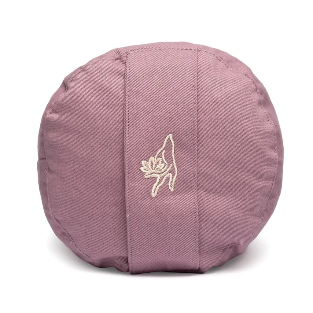 Coussin de méditation bolster lilas coton bio (OCS) -- 60x16 cm; 2300 g 0