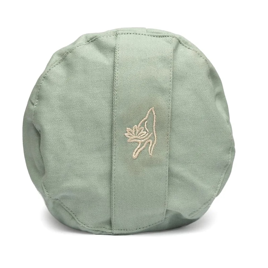 Coussin de méditation bolster vert doux coton bio (OCS) -- 60x16 cm; 2300 g 0