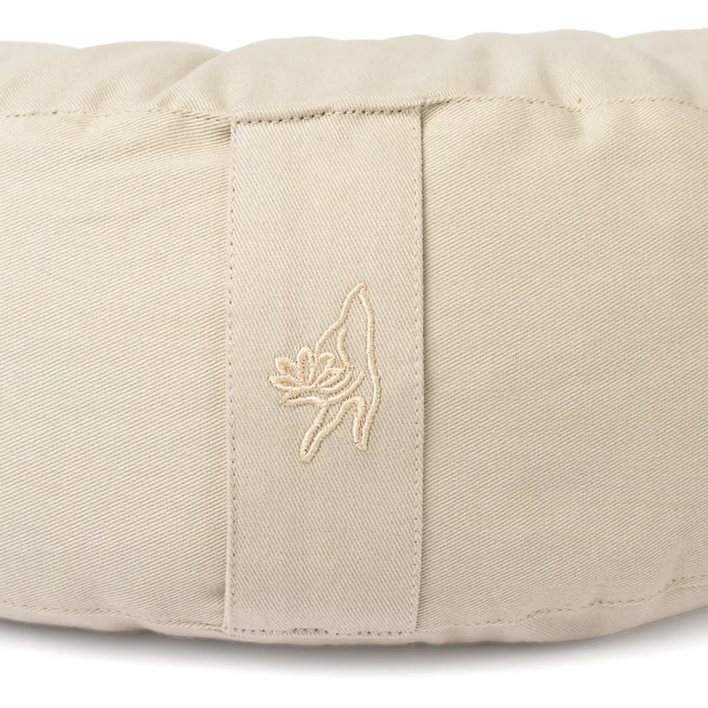 Coussin de méditation croissant beige coton bio (OCS) -- 37x17x13 cm; 1008 g 0