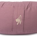 Coussin de méditation croissant lilas coton bio (OCS) -- 37x17x13 cm; 1008 g 0