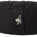 Coussin de méditation croissant noir coton bio (OCS) -- 37x17x13 cm; 1008 g 0