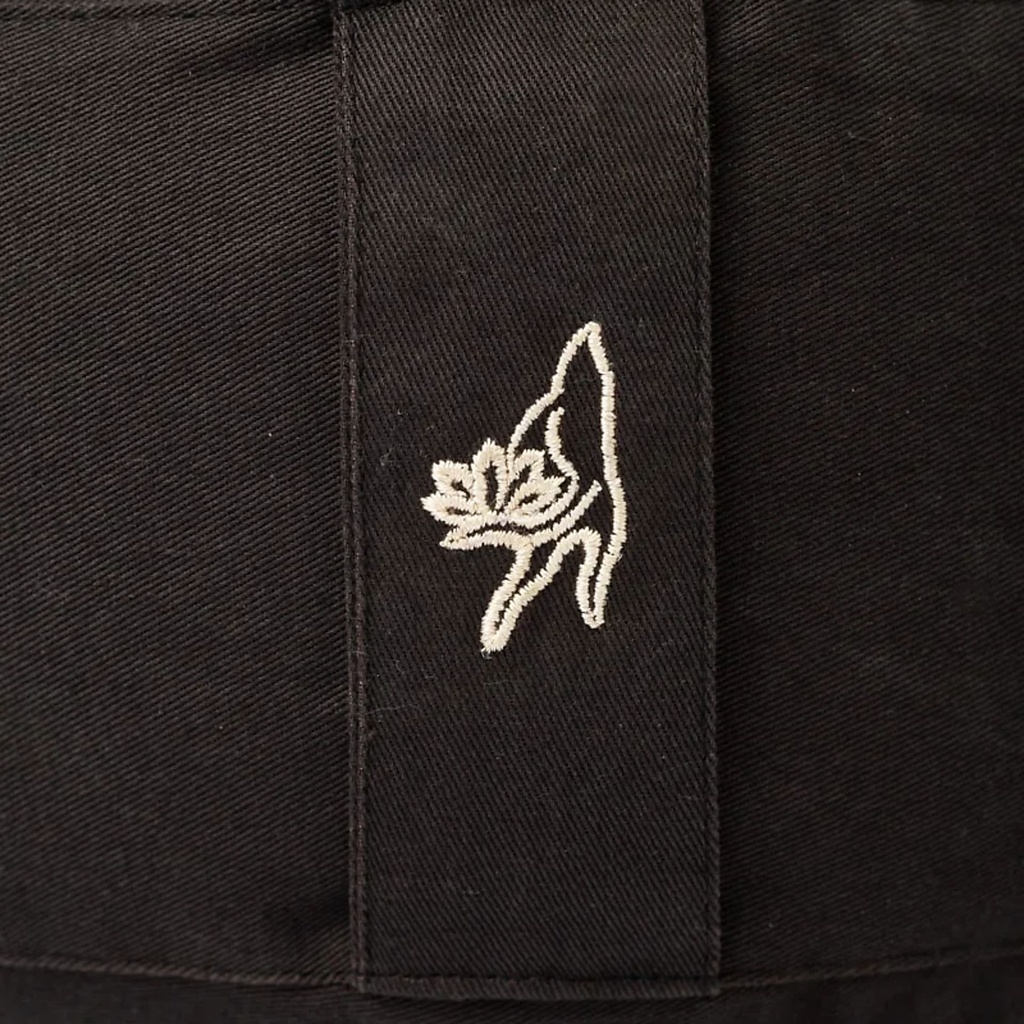 Coussin de méditation noir 7 chakras coton bio (OCS) -- 33x17 cm; ±2300 g 0