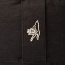 Coussin de méditation noir 7 chakras coton bio (OCS) -- 33x17 cm; ±2300 g 0