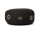 Coussin de méditation noir 7 chakras coton bio (OCS) -- 33x17 cm; ±2300 g 3
