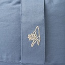 Coussin de méditation rond bleu coton bio (OCS) -- 33x17 cm; 2300 g 0