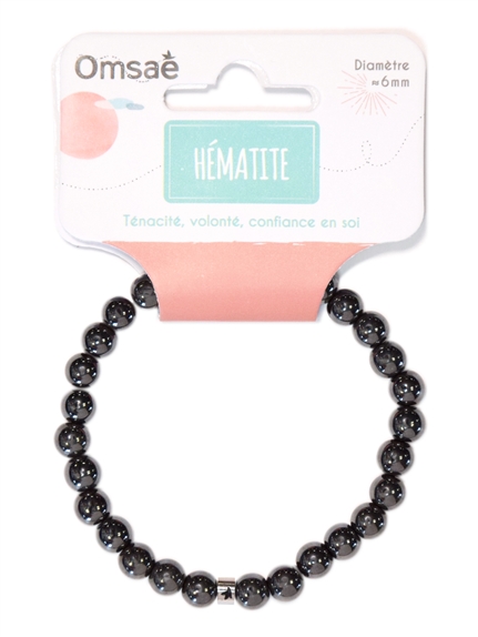 Bracelet Hématite Perles Rondes 6 mm 2