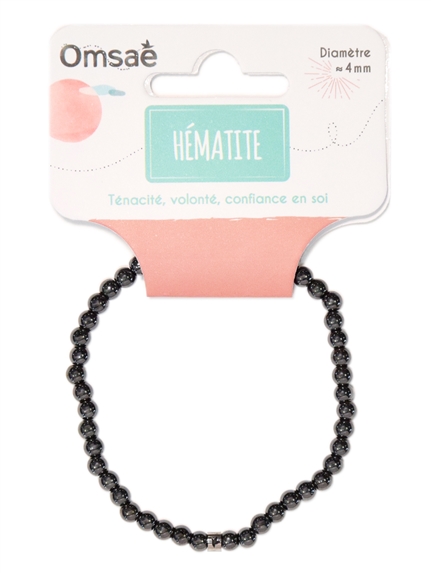Bracelet Hématite Perles Rondes 4 mm 2