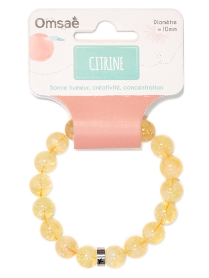 Bracelet Citrine Perles rondes 10 mm 2