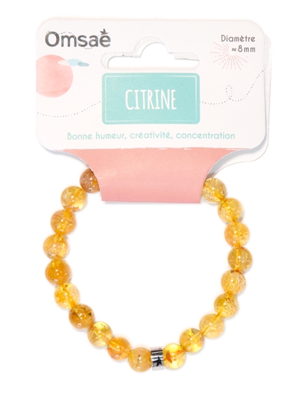 Bracelet Citrine Perles rondes 8 mm 2