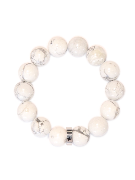 Bracelet Magnésite Perles rondes 14 mm 1
