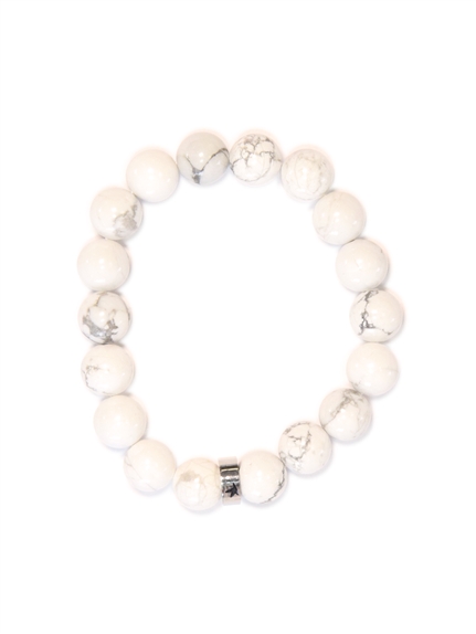 Bracelet Magnésite Perles rondes 10 mm 1