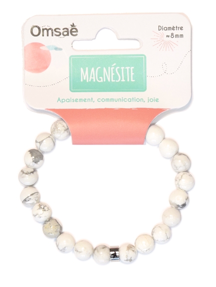 Bracelet Magnésite Perles rondes 8 mm 2