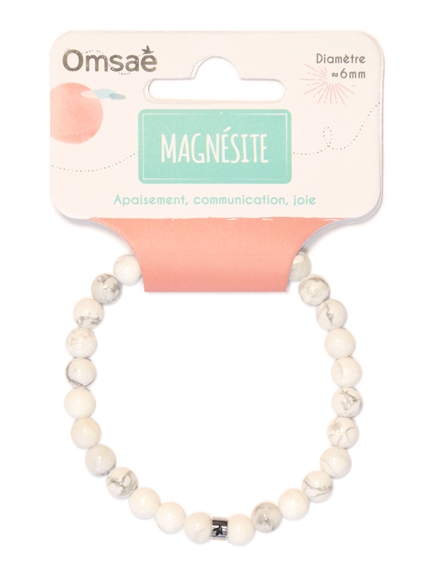Bracelet Magnésite Perles rondes 6 mm 2