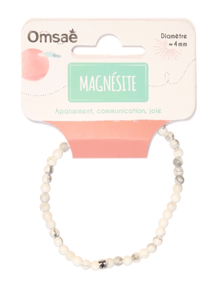 Bracelet Magnésite Perles rondes 4 mm 2