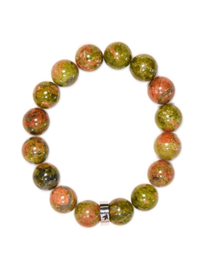 Bracelet Unakite Perles rondes 12 mm 1