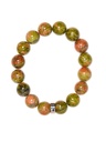 Bracelet Unakite Perles rondes 12 mm 1