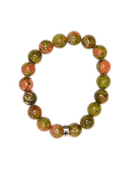 Bracelet Unakite Perles rondes 10 mm 1