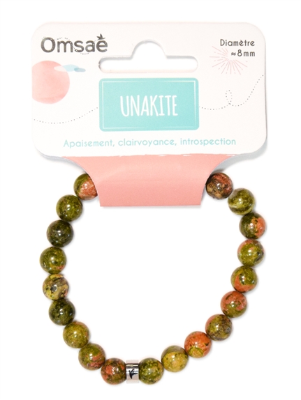 Bracelet Unakite Perles rondes 8 mm 2