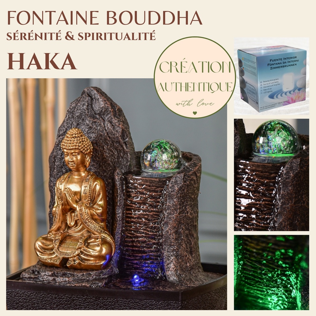 Fontaine Bouddha Haka — vue de face